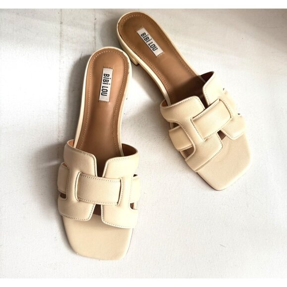 Bibi Lou Nude Beige Classic Slides 41 - Picture 2 of 7